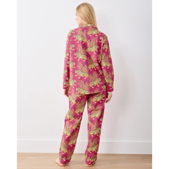 *SOLD* Pink Bagheera Long Sleeve & Pants Organic Cotton Pajama Set small - Picture 6 of 9